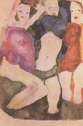 Egon Schiele Three Girls (mk12) oil painting artist